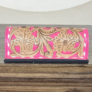 Soporte para Bolígrafos de Cuero Artesanal con Diseño Floral para Oficina en Casa y Escritorio de Estudio, Porta Papelería Estilo Occidental para Regalos - Product Image 4