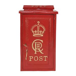 Wall Mount Casted Metal Mailbox <b>For</b> <b>Home</b> Red Coated Rustic <b>Post</b> <b>Box</b> Factory Price - Product Image 2