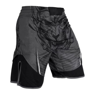 Black Gray Contrast Color Good Quality Pakistan Made New Arrival With Reasonable Price MMA Shorts For Men <b>BY</b> Teens INDUSTRIES - Product Image 4