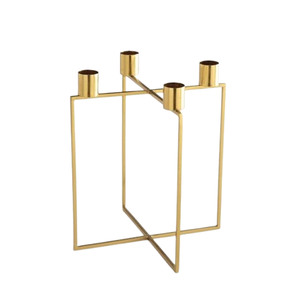 Candelabros Decorativos Modernos de Metal de Lujo, Portavelas de Metal Dorado de Lujo para Navidad, Hogar y Eventos - Product Image 1