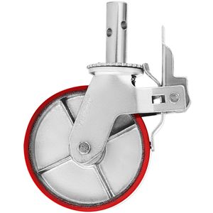Ruote per impalcature per impieghi gravosi, set da 4, 8 pollici, 4400 libbre per set, con freno a stelo bloccabile, rotelle per mobili - Product Image 1