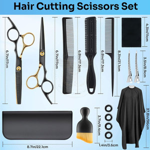 Professional High Quality Lightweight Right-Handed Stainless Steel Hair Cutting Scissors <b>Set</b> <b>Barber</b> Salon Shears Kit Hair - Product Image 2