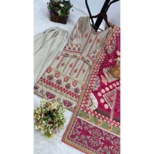 Conjunto Elegante de Blusa Hermosa y Dupatta de Fiesta para Mujer - Product Image 3