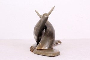 Natural Polished Horn Decorative Show Piece Budget Friendly Tabletop Decoration for Home Interior Office <b>Desk</b> - Product Image 3