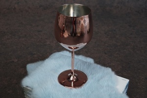 Grand bol en cuivre, verre à vin profond en cuivre, gobelet en cuivre, grand bol en cuivre, verre à vin en cuivre, bol incurvé en cuivre, gobelet élégant en cuivre - Product Image 2