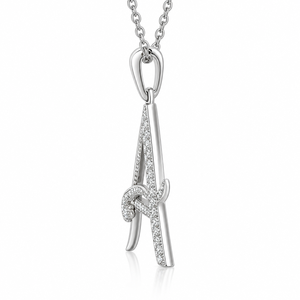 Collar con Colgante de Diamante de Laboratorio en Plata de Ley 925 con Iniciales Personalizadas, Chapado en Vermeil y Micronizado de Marca Privada - Product Image 4