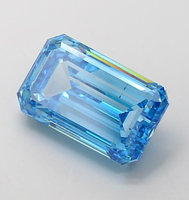 Diamant de laboratoire CVD 739510885 ROYAL GEMS, certifié IGI, 4,51 carats, taille émeraude, couleur bleu vif fantaisie, clarté VS2, pour bijoux