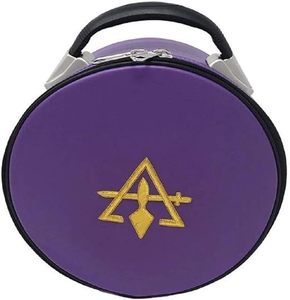 Estuche para sombrero/gorra de masón, color morado, para la insignia del Arco Real y la logia masónica, para exmaestros masónicos seleccionados - sombrero fez masónico - Product Image 6