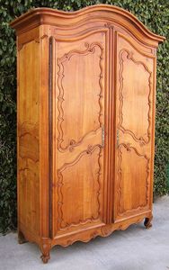 Luxury Handcrafted Solid Wood 2 Door <b>Wardrobe</b> Ornate French Provincial Carving Antique Cherry Finish - Product Image 5