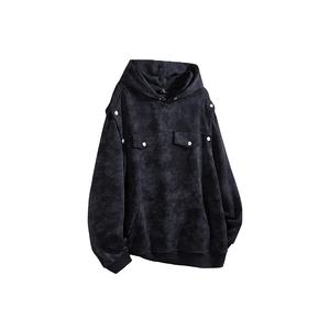 Sudadera acolchada para mujer con capucha gráfica Y2K estilo japonés 2000S patrón sólido Top Streetwear Goth Kpop estilo gótico Punk femenino - Product Image 5