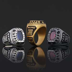 Anillo de Graduación Universitario BOJ MCollege Ring 023 Personalizado en Plata con Diamantes, Unisex, Certificado por GIA, Micro, Bajo Precio - Product Image 3