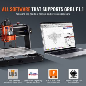 60W 3 assi GRBL controllo macchina Router CNC 1200 RPM legno acrilico MDF PVC plastica schiuma vinile 300X200X60mm incisione fresatura - Product Image 6