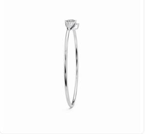 Brazalete de Diamantes con Corte Princesa para Mujer, Oro Blanco, Estilo Minimalista, Diamante Natural Certificado por GIA, Color D - Product Image 2