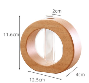 Vase en bois massif Art Déco fait main, écologique, diamètre 4-6 pouces, décoration maison et bureau, présentation sur table, vente en gros - Product Image 6