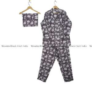 Conjunto de Pijama de Verano para Mujer, 100% Algodón Natural, Estilo Vintage, 3 Piezas, Camisa con Botones, Encaje Floral, Ropa de Dormir Cómoda - Product Image 6