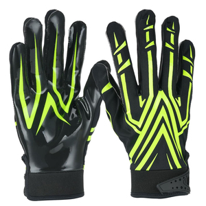 Gants de football américain sur mesure de haute qualité, vente en gros, confortables, en cuir, imperméables, couleur et logo personnalisables, pour l'extérieur - Product Image 1