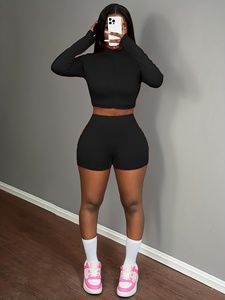 Ensemble de sport trois pièces sans couture Atlaset pour femme : Leggings taille haute, soutien-gorge de sport, veste d'entraînement – Marque privée OEM ODM - Product Image 1