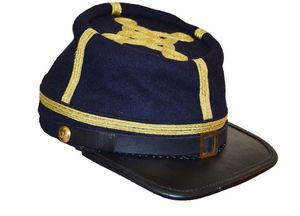 Casquette Képi Style Américain Vintage 100% Laine Brodé Réglable avec Sangle Mentonnière Homme Toutes Saisons Reproduction Colonels de l'Union M. AFZAL - Product Image 5