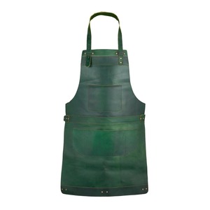 Leather Apron with Cross Back Straps and Multiple Pockets for Restaurant <b>Bar</b> Staff Uniform - Product Image 2