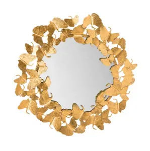 批发批量最新优质手工制作墙面装饰蝴蝶镜，用于家居装饰超值版铁和玻璃