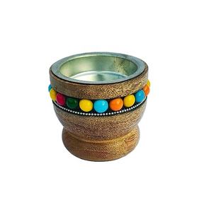 Quemador de Incienso Eléctrico Árabe Islámico de Oud Bakhoor, Incensario de Metal Dorado, Diseño Ecológico de Madera de Mango Natural, Personalizable - Product Image 5