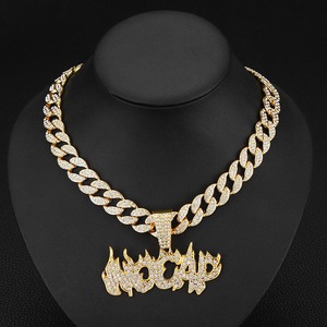 Collar con Colgante de Llama Estilo Hip Hop Europeo y Americano para Hombre, Joyería de Moda con Diamantes Incrustados - Product Image 6