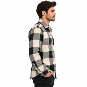 Chemise en flanelle à carreaux à manches longues pour homme, col rabattu, boutonnée, décontractée, respirante, en flanelle teinte en fil, pour l'automne - Product Image 5