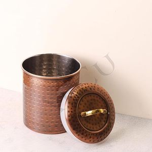 Handmade Brass Container Cheap Price Storage <b>Jar</b> for Dry Fruits Spices and Kitchen Use Brass Container - Product Image 6
