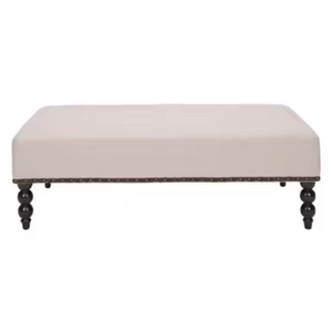 Pouf moderne carré en teck en bois massif pouf coussin confortable pour appartement salon hôtel chambre Design de qualité supérieure - Product Image 2