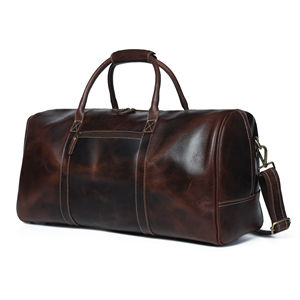 Sac de voyage à main en polyester et cuir véritable, sacs de sport personnalisés légers grande capacité, sac de sport de luxe style moderne - Product Image 1