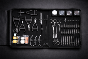 Professional Black Matte Hair Extension Kit Complete <b>Set</b> with <b>Pliers</b> for Home Use - Product Image 4