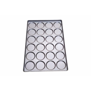 Plateau à 24 cavités pour pains à burger en acier aluminisé, résistant et lavable, idéal pour usage industriel et commercial, compatible four, à prix avantageux - Product Image 1