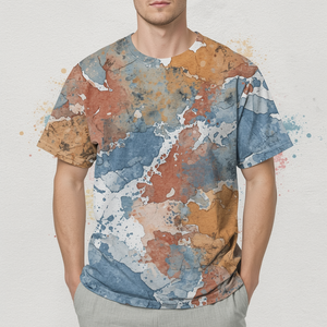 เสื้อยืดพิมพ์ลายผู้ชาย ผ้าฝ้าย สไตล์ลำลอง แฟชั่นสตรีทแวร์ พร้อมบริการรับผลิตแบบ OEM ODM - Product Image 6