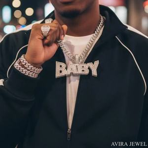 Colgante de Estrella Giratoria con Moissanita de 10 Ct, Sin Níquel, Sin Plomo, Plata Sólida 925, Chapado en Oro, Estilo Hip Hop, Unisex - Product Image 2