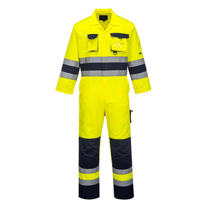 Men's Hi Vis Workwear Coverall High Visibility Reflective Work Uniform Industrial Suit <b>Overall</b> Working Clothes Hi Vis Uniform - Product Image 2