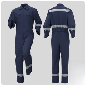 Ensemble de vêtements de travail pour hommes, printemps automne, vêtements réfléchissants, résistants à l'usure, résistants à la saleté, combinaison pour mécanicien soudeur - Product Image 3