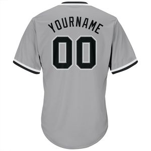 Camiseta de Béisbol Personalizada con Cuello en V Gris para Hombre, Manga Corta, Nombre del Equipo, Ropa Deportiva de Poliéster que Absorbe la Humedad - Product Image 3