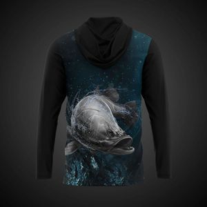 Camisa de Pesca Personalizada con Logotipo, Transpirable, de Manga Larga, Secado Rápido, Protección UV UPF 50, Poliéster Resistente para Hombre - Product Image 2