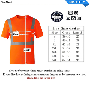 T-shirt orange haute visibilité, taille personnalisée, conforme aux normes de sécurité, équipement de protection disponible, t-shirt confortable en polyester anti-humidité - Product Image 4