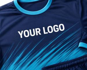Ensemble de maillots de football pour hommes, col rond, manches courtes, impression par sublimation, polyester respirant, design dégradé, coupe régulière pour adultes - Product Image 4