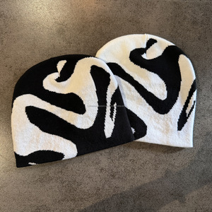 Gorro de Punto Acrílico de Alta Calidad con Patrón Geométrico Unisex, Gorro de Invierno Estilo Urbano para Adultos, 56-58CM, Servicio OEM - Product Image 4