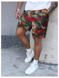 Pantalones Cortos Tropicales para Hombre, Estampados, Cintura Elástica con Cordón, para Playa, Verano, Vacaciones, Coloridos, Ligeros, para Nadar - Product Image 4