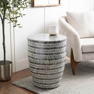 Decorative MOP <b>Stool</b> Stylish Side <b>Stool</b> <b>For</b> Living Room <b>Bedroom</b> Handmade Furniture <b>For</b> Interior Decor - Product Image 3