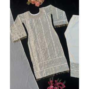 Ensemble haut fantaisie et Dupatta pour femmes avec broderie élégante pour les fêtes - Product Image 3