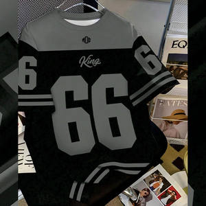 Camiseta de Fútbol de Malla Oversize Gris y Negra Personalizada, Estilo Urbano, Transpirable, Uniforme de Equipo con Número Impreso, OEM Personalizado, Marca Privada - Product Image 4