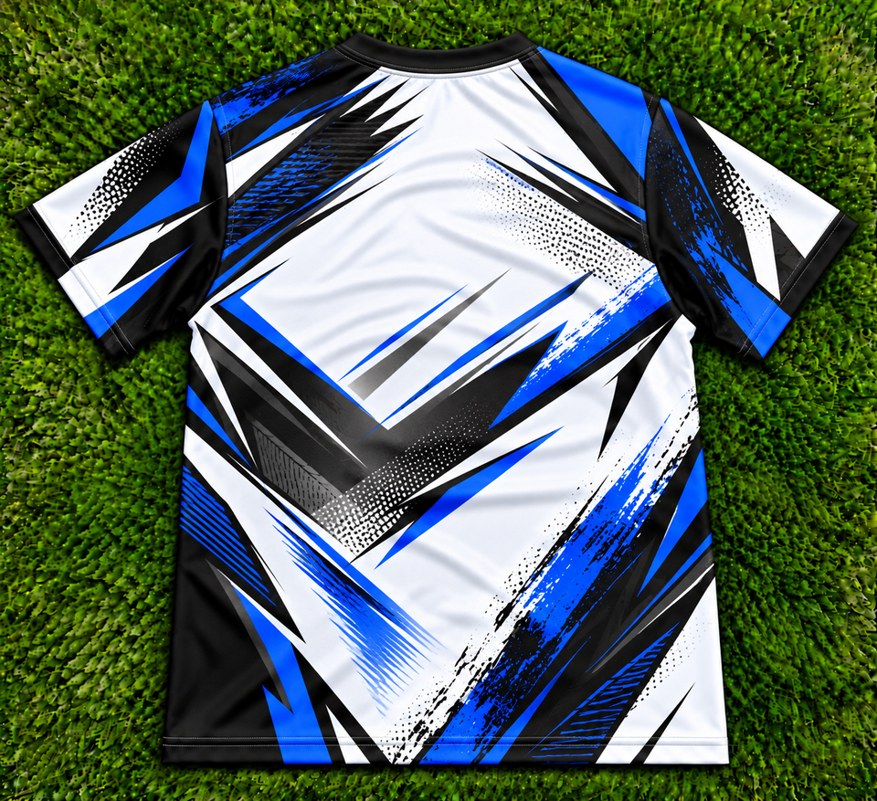 Men's Sublimation T-Shirt Short Sleeve O-Neck Slim Fit Sporty Tee Blue ...