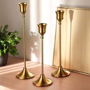 Décoration de ferme nordique, lanterne en métal rustique, porte-bougie moderne en métal, porte-bougie bohème en métal, ensemble de 3 bougeoirs - Product Image 6