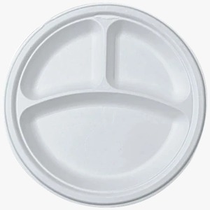 Assiette jetable ronde en pulpe moulée 3CP de 9 pouces, la plus populaire, écologique et biodégradable, pour restaurants et fêtes - Product Image 2