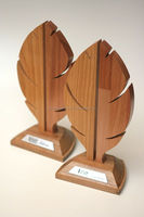 Pour le trophée de récompense sportive inspirée métal plaqué or conception de logo personnalisé assurance étanche gravée au Laser football Cricket