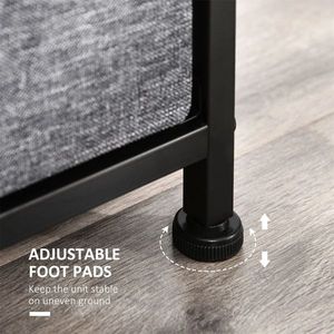 Dark Gray 3-Layer Fabric Dresser with 8 Drawers New Design Modern Home Furniture - Product Image 5